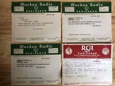 Four vintage 1945 Radiograms - 1 RCA & 3 Mackay Radio, England to New York