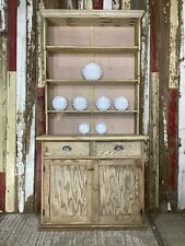 7`4"Hx3`7"W Old Country Kitchen Stripped Pine Welsh Dresser