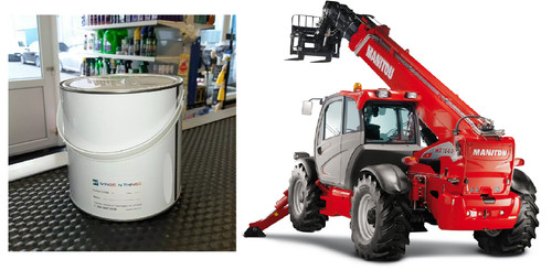Manitou telehandler red brush - telehandler,
