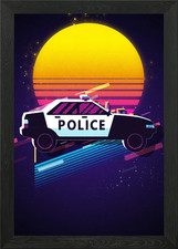 Police framed wall art poster - framed,