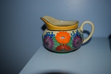 An extremely rare Clarice Cliff Globe shape Cream jug large size "Gayday" 1929