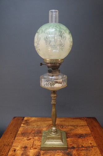 Original victorian oil lamp - victorian,
