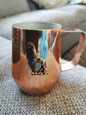 Atlanta Real Copper Giraffe Mug Cup Tumbler