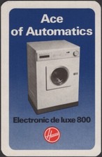 Playing Cards Single Card Old Vintage * HOOVER WASHING MACHINE * Advertising Art