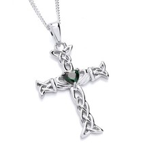 Sterling Silver Emerald Cz