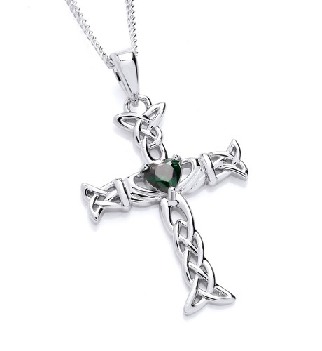 Sterling silver emerald - sterling, cz