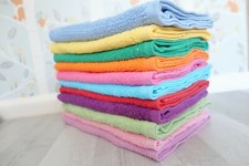 Bright Bots 100% Cotton Coloured Terry Towelling Nappies - Singles choose colour