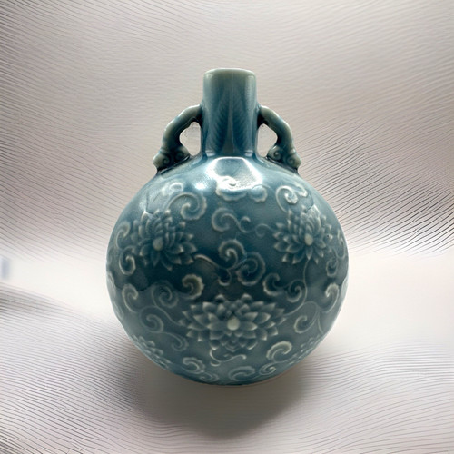 Moon flask vase lotus - vase, flower