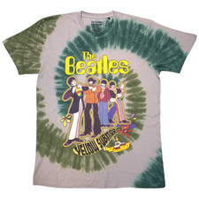 The Beatles T-Shirt: Yellow Submarine Band In Line (Wash Collection) OFFICIAL NE