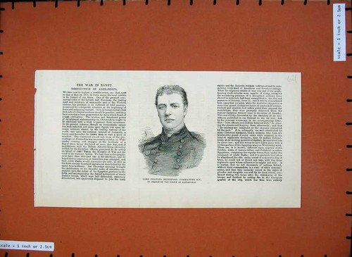 Old antique print 1882 - old,