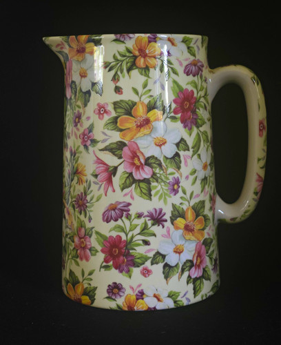 Heron cross pottery floral - heron,
