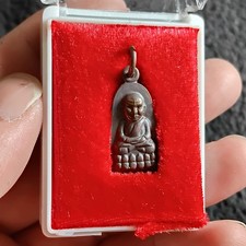 Thai Buddha Bronze Amulet Lp Thuad