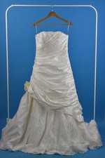 Maggie Sottero Strapless Embellished Corset Wedding Dress size 10 Lace Sparkle