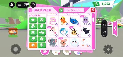 Roblox backpack stickers set - backpack,