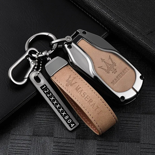 Leather car smart remote key - car,