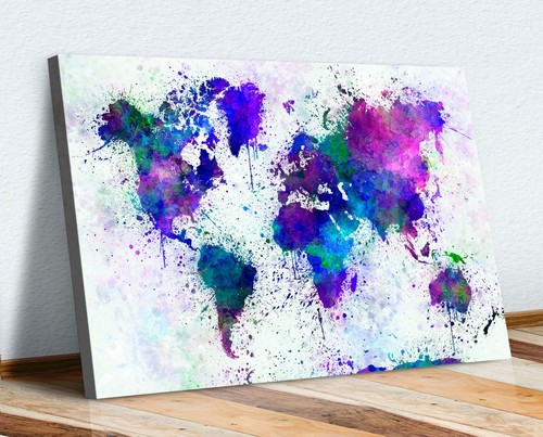 Blue abstract world map - abstract,