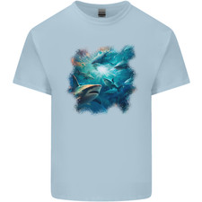 Ocean Great White Sharks Kids T-Shirt Childrens