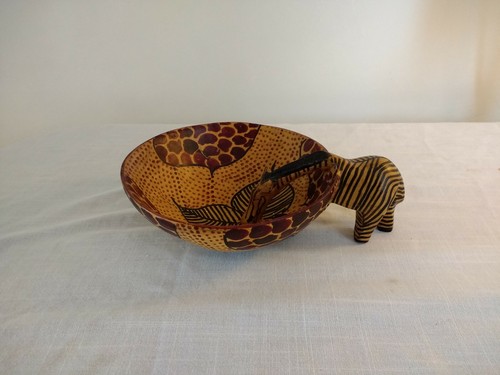 Vintage handmade wood bowl - vintage,