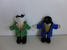 2001 McDonalds WIND IN THE WILLOWS Badger and Mole soft toys