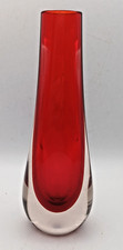 Whitefriars Glass Vase Red Teardrop 20.5 cm Slight AF