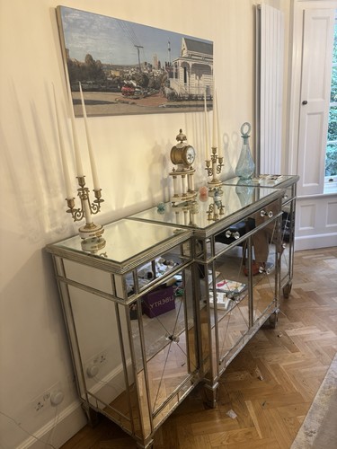 Mirrored sideboard 50cm - mirrored,