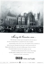 Ekco Vision & Radio E K Cole Ltd. Coronation Vintage Advert 1953