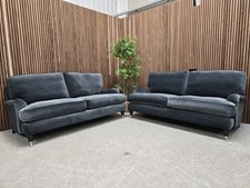 2x Sofa.com Bluebell 2.5 Seater Sofas In Armour Smart Velvet (Breaks Down)