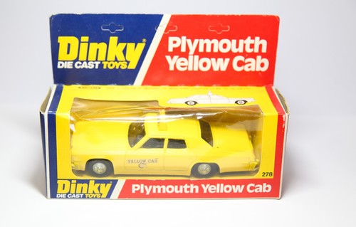 Dinky 278 plymouth yellow cab - plymouth,