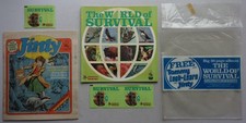 Jinty comic Oct 10 1981+Free Gift The World of Survival Panini Sticker Album VF