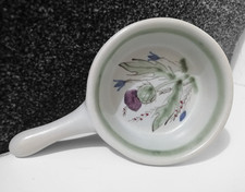 BUCHAN Portobello Scotland Stoneware Ramekin Handled Hand Painted Thistle