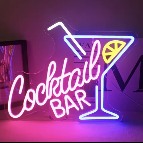 Cocktail bar neon led home - bar,