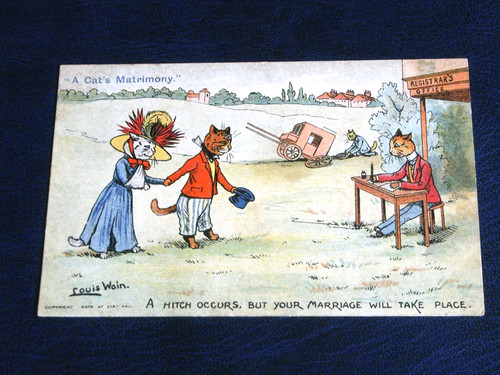 Original louis wain signed - louis,