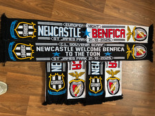 NEWCASTLE V BENFICA EUROPEAN  MATCH SCARF 21-10-25 LIMITED EDITION DOUBLE SIDER