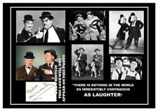 62) laurel and hardy  signed a4 photograph framed unframed (reprint) @@@++++++++