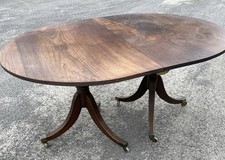 19th Century Twin Pillar Dining Table