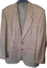 HARRODS by D'Urban pure wool houndstooth elbow patch COUNTRY tweed jacket 46"
