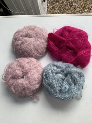 Natural mohair wool - natural, blend