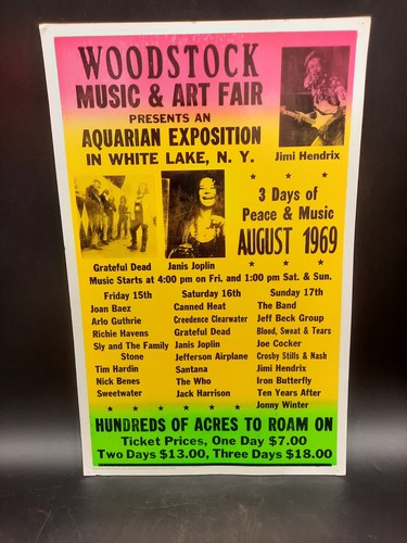 1969 woodstock concert poster - 1969,