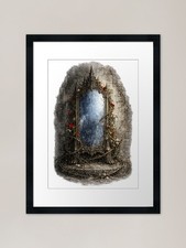 Gothic Mirror with Red Roses
