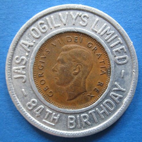 Old stamp lucky penny - stamp, canada