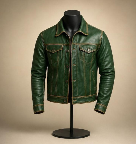 Trucker leather jacket for - for, men