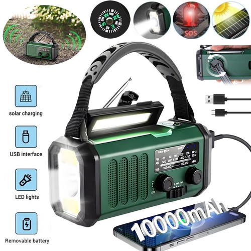 10000mah portable hand - hand, crank