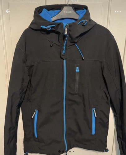 Black and blue superdry jacket