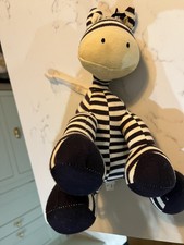 Jellycat Jellykitten Skidaddle Zebra Soft Toy Pram Navy Blue White Hoopy 7.5”