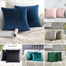 1 Pair Plush Velvet Cushion Covers Sofa Pillow Cases Soft Car Cushion Cover SW1