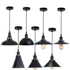 Vintage Industrial Ceiling Pendant Lights Shade Metal Hanging Light Fitting UK