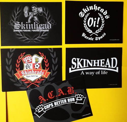 Set skinhead stickers - of, 5