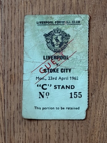 Ticket 1961 liverpool v - 1961/62,