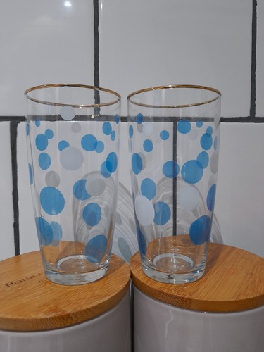 Set vintage blue white - of,