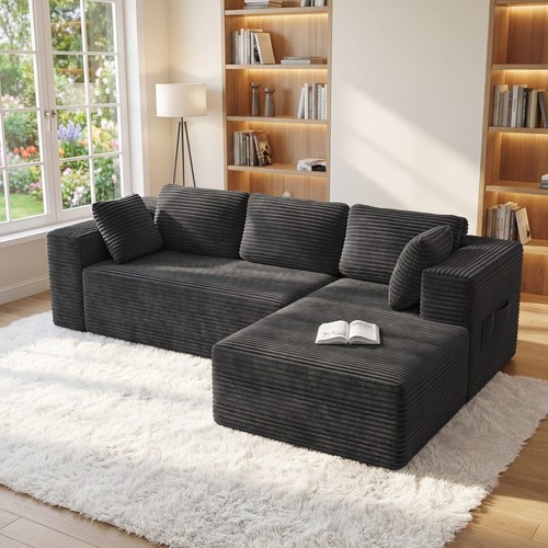 Velvet corner sofa seater - corner,